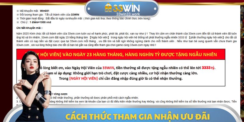 Hướng dẫn thành viên tham gia chương trình 23 phát thưởng 3333 tỷ